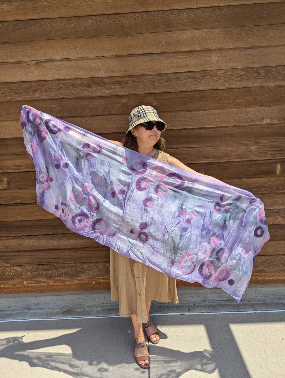 Eclipse Margilan Silk and Felt Handcrafted Scarf