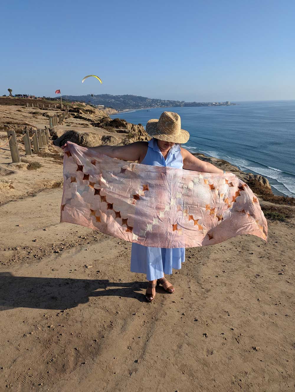 Diamonds in the Sky Margilan Silk Handcrafted Scarf