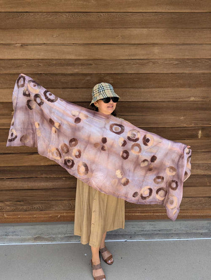 Eclipse Margilan Silk and Felt Handcrafted Scarf
