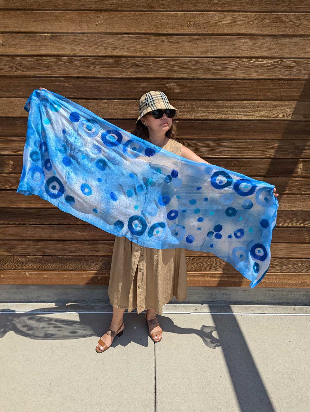 Eclipse Margilan Silk and Felt Handcrafted Scarf