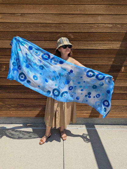 Eclipse Margilan Silk and Felt Handcrafted Scarf