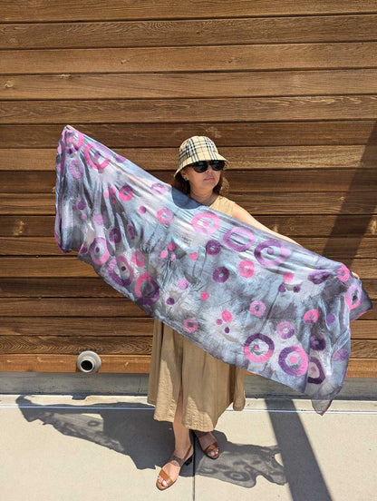 Eclipse Margilan Silk and Felt Handcrafted Scarf