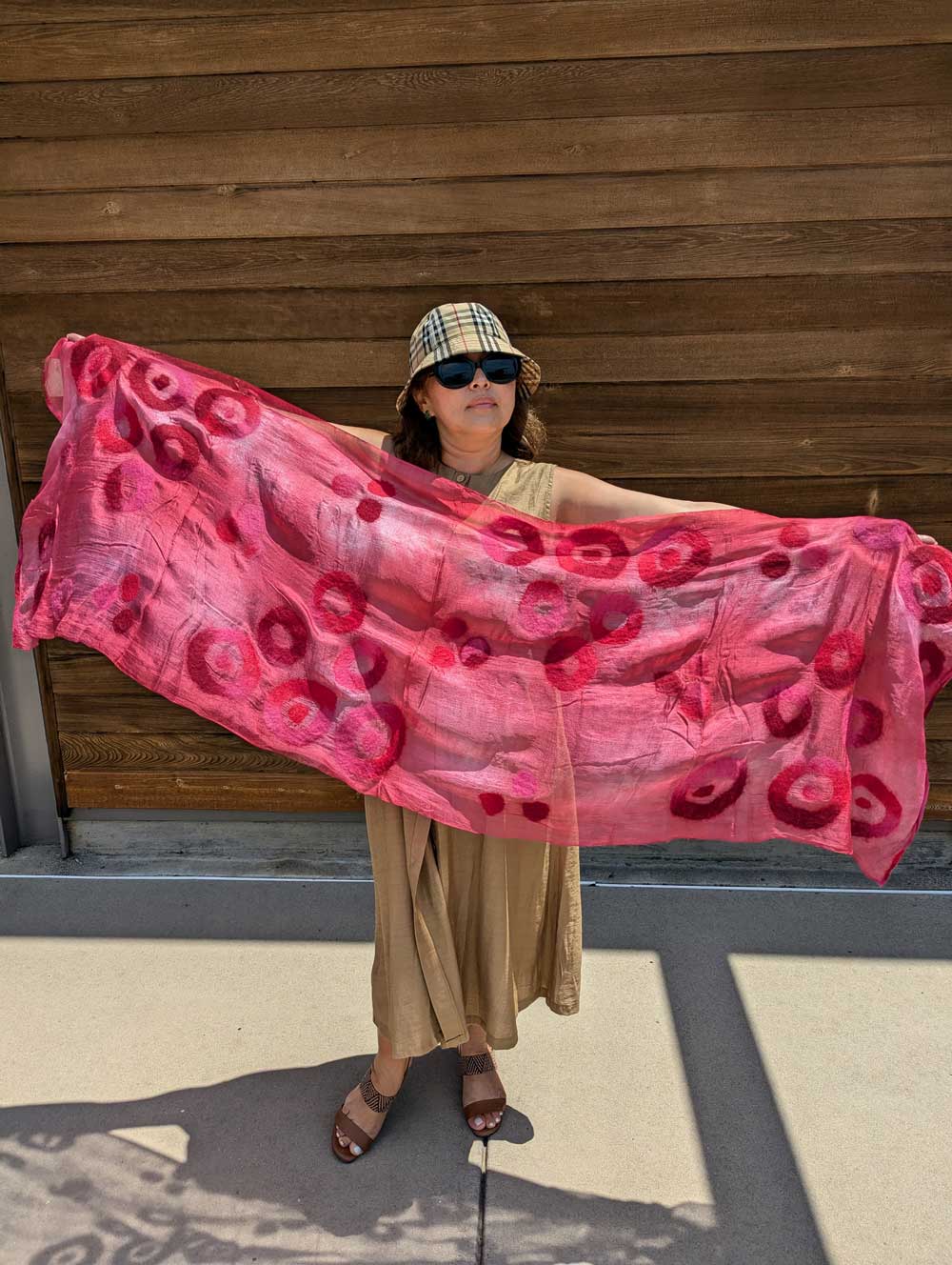 Eclipse Margilan Silk and Felt Handcrafted Scarf