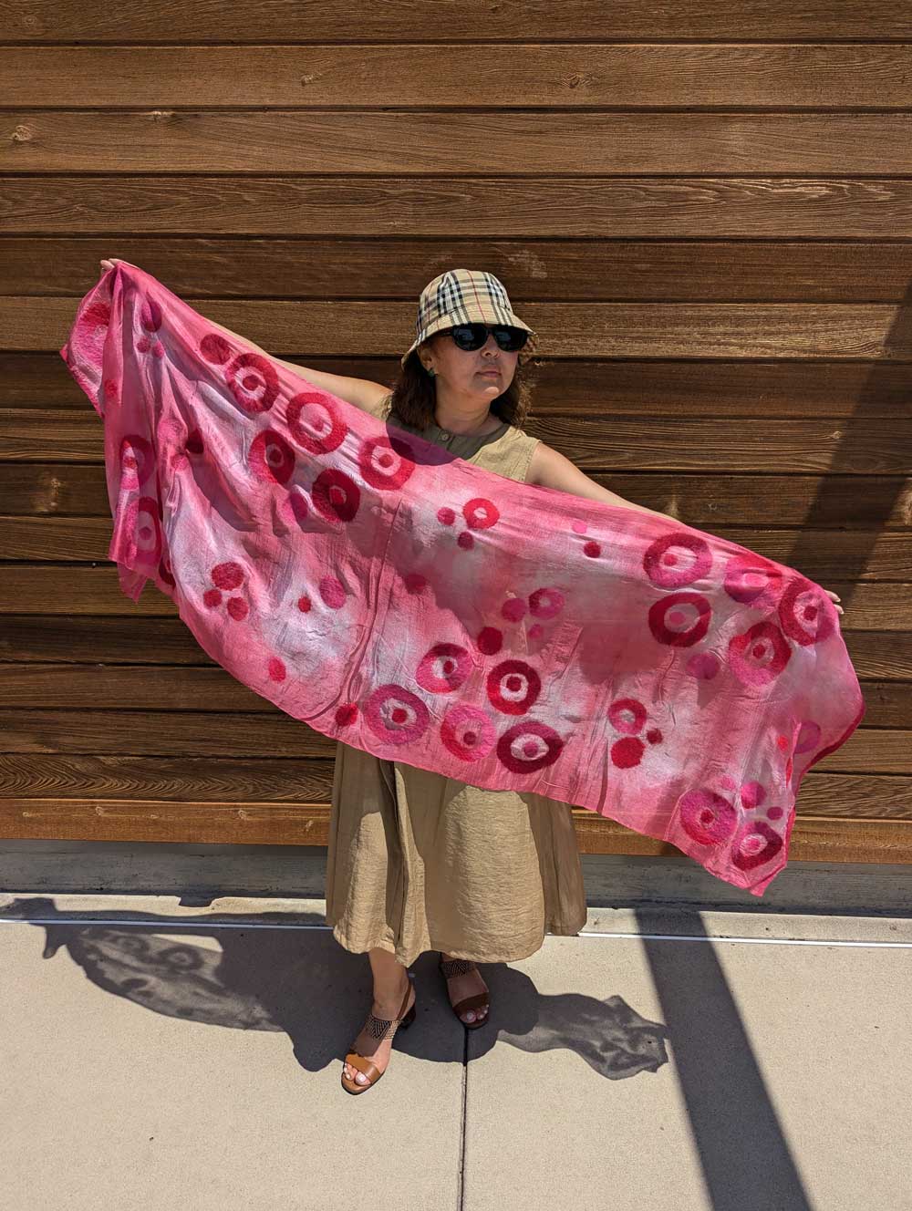 Eclipse Margilan Silk and Felt Handcrafted Scarf