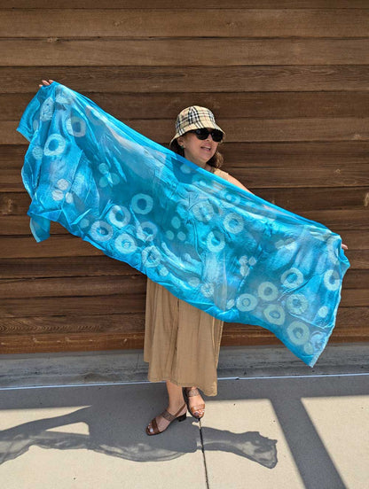 Eclipse Margilan Silk and Felt Handcrafted Scarf