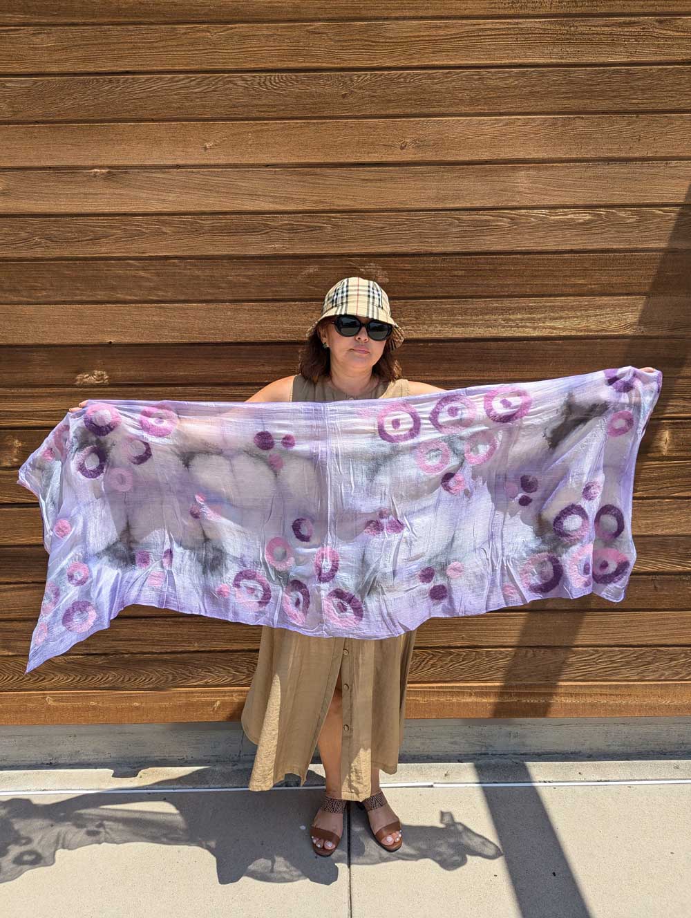 Eclipse Margilan Silk and Felt Handcrafted Scarf