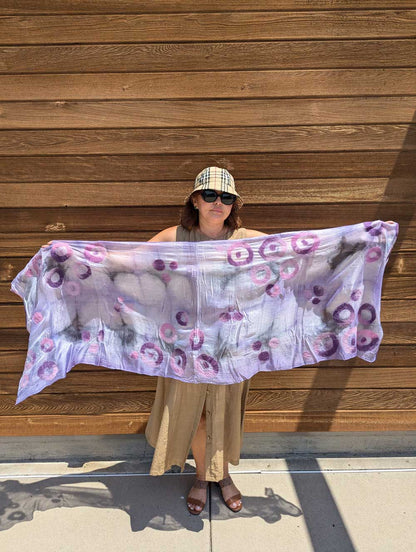 Eclipse Margilan Silk and Felt Handcrafted Scarf