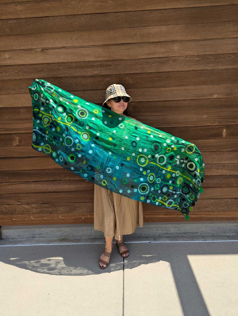 Ocean Abyss Margilan Silk Handcrafted Scarf