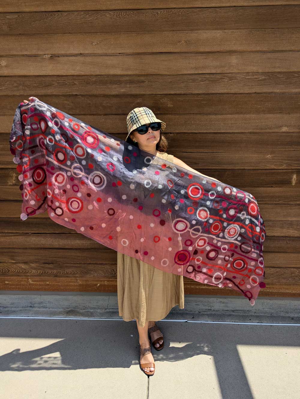 Ocean Abyss Margilan Silk Handcrafted Scarf